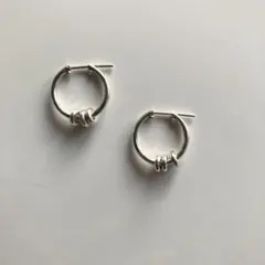 両耳用　シルバー925 直径20mm フープピアス　コムドット　ヤマト着　クロムのサムネイル