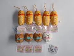 【新品】すみっコぐらし あつまるんです いろんななかまゴムひも付きマスコット9点