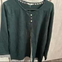 ✨新品タグ付き✨　noannu チュニック 長袖 グリーン チェック柄