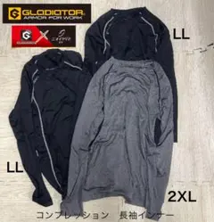 コンプレッション ニオイクリアパワーサポート長袖 丸首仕様　三枚セット　中古品