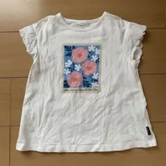 Combimini 花柄プリント ホワイト Tシャツ 120cmのサムネイル