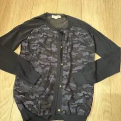 長袖レース柄シアーカーディガン