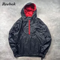 Reebok古着90s ナイロンアノラック黒　S52