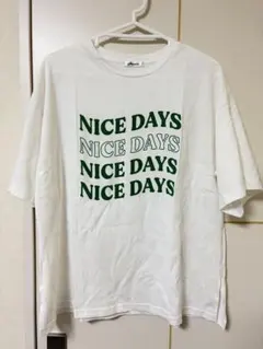 NICE DAYS ロゴ プリント Tシャツ ホワイト Fサイズのサムネイル