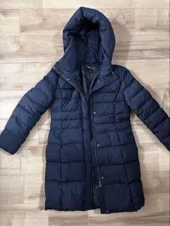 INDIVI ネイビー ロングダウンジャケット 03