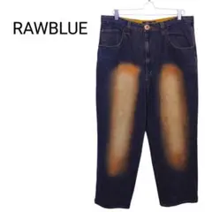 rawblue デニムパンツ　hiphopブラックデニム　y2k Raw Blue Jeans Men 30x30 Denim Embroidered Embellish Skull