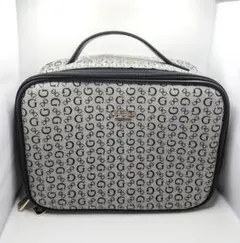 GUESS　ハンドバッグ　化粧ポーチ　グレー×ブラック