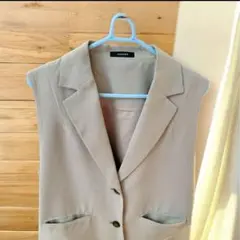 JEANASIS ジーナシス ベスト　ジレ　グレー