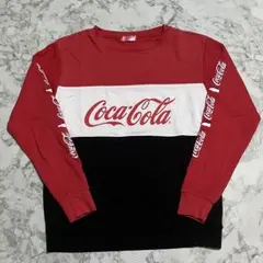 Coca Cola スウェット　袖プリント　Lサイズ