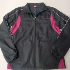 PUMA ジップアップジャケット グレー/ピンク　ジャージ　サイズ0