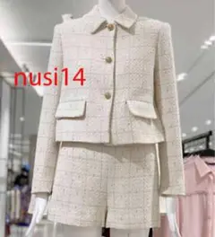 ZARA テクスチャーチェック　ジャケット