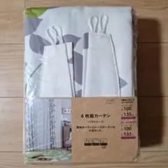 4枚組カーテン パストリーフ アイボリー　巾100cm×丈135cmのサムネイル