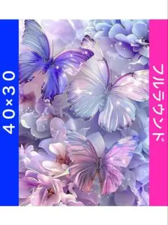 N-2157蝶々とお花 ダイヤモンドアートキット ビーズ アート ハンドメイド