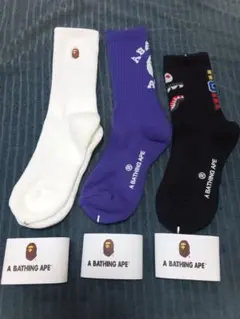 アベイシングエイプ　メンズソックス3足セット
