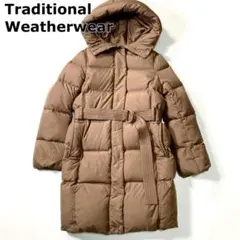 Traditional Weatherwear ダウンコート ベルト付 34