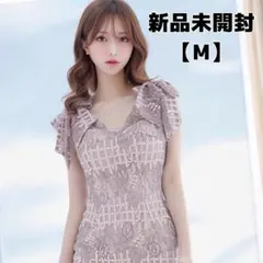 [新品] an 春色レースリボン☆ キャバドレス Ｍ