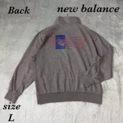 ニューバランス (L) ハイネック ハーフジップ トレーナー ロゴ刺繍