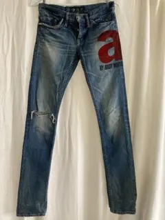 希少⭐️ヒステリックグラマー　アンディウォーホル　デニムストレッチパンツ　スカル柄 中古・古着通販】Andy Warhol by HYSTERIC GLAMOUR (アンディー