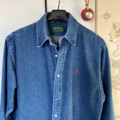 ポロカントリー ラルフローレン デニムシャツ インディゴ 濃紺 80s90s