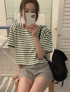 MAYBEBABY ストライプTシャツのサムネイル