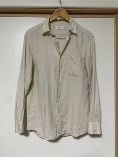 UNIQLO ベージュ 長袖シャツ Mサイズ