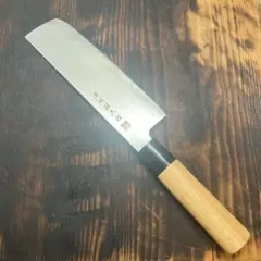 に*ん様 濃州孫六　ステンレス菜切り包丁 木製ハンドル 約30cm