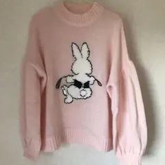 Candy Stripper ウサギ刺繍ニットセーター
