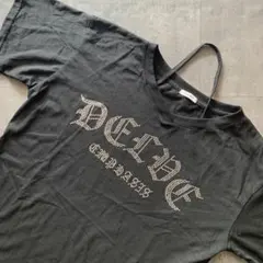 オーバーサイズ　スタッズロゴ 黒Tシャツ Y2Kビッグシルエット　平成ギャル