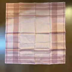 ピンク系チェック柄ハンカチ