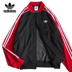 adidas 藤井風着用 赤黒 ジャージ トラックトップ - メルカリ