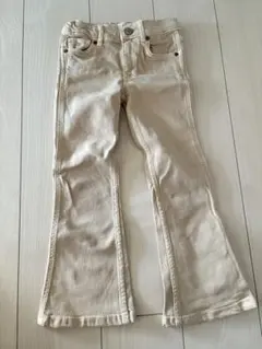 ZARAキッズ　ベージュ フレアパンツ 116cm