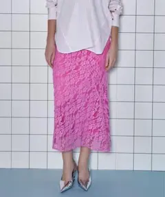 美品　MAISON SPECIAL Lace Skirt レーススカート　ピンク