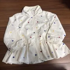 プティマイン ウィンドブレーカー 春 アウター ハート柄 100cm