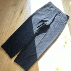 FARNESE　日本製　ウールパンツ　コーディロイ　オルティガ　ブラック　ワイド