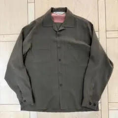 ビンテージウールレーヨン開襟シャツ60's Silver Wings ブラック