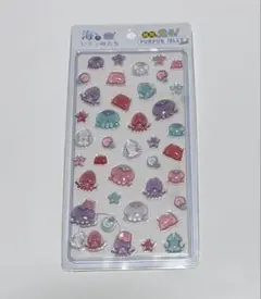 ぷくぷくジェリーシール 海のいきものたち (暗闇で光る)