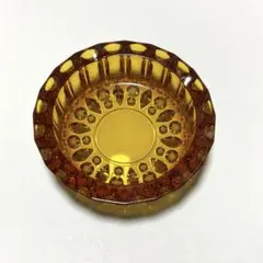 アンバー ガラス 器 琥珀色 昭和 レトロ 小物入れ アクセサリー トレイ 灰皿