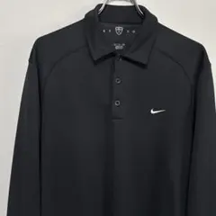 黒 ナイキ NIKE golf ゴルフ 長袖ポロシャツ ロンT シャツ ブラックのサムネイル