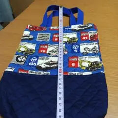 ハンドメイド 、車、上靴袋、働く車、男の子、入園、入学、キルティング、カバン