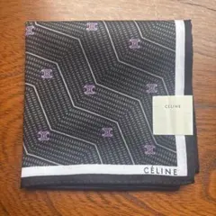 CELINE ハンカチ マカダム ジグザグ柄