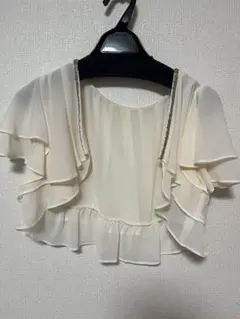 ボレロ　アイボリー フリル サイズ38