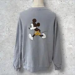 Heather Disney ミッキー スウェット F グレー バックプリント
