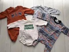 70サイズ ロンパース・カバーオール 4点