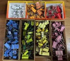 【2月末処分】ダブルクリップ セット 多色