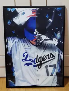 祝ドジャース大谷翔平 2024年MVP獲得！A3サイズポスターフレーム付き⑤