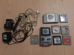 ジャンク品　ゲームボーイカラー本体(クリア)＋ゲームソフト7本