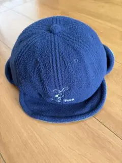 Samansa Mos2 kids帽子　ネイビー フリースキャップ 犬刺繍のサムネイル