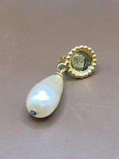 ◎ CHANEL パール ドロップ型　イヤリング 2006 ジャンク品　金　高級