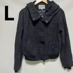 ダークグレー ダッフルコート Lサイズ　アウター