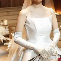 ウェディンググローブ 日本製50cm サテンロング手袋 ブライダル